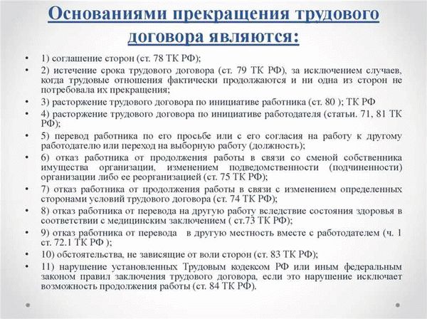 Увольнение по соглашению сторон