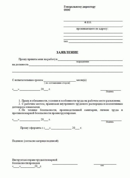 Нужно ли заявление о приеме на работу в 2024 году?